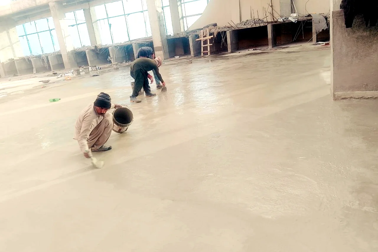 Completed industrial floor