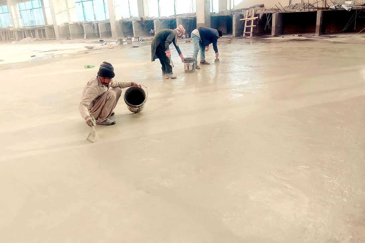 Large-area floor application