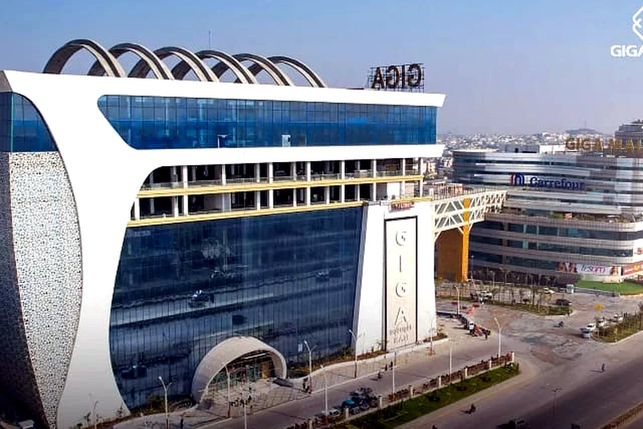 Completed building façade