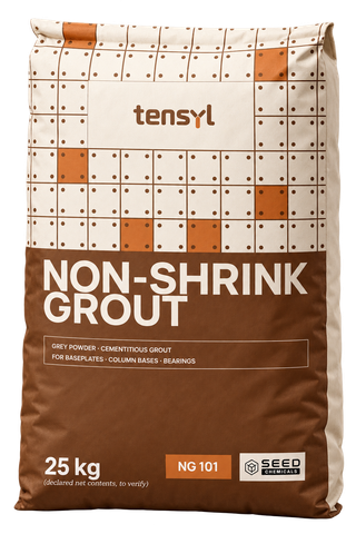 TENSYL Non-Shrink Grout — Packaging preview · 25 kg to verify